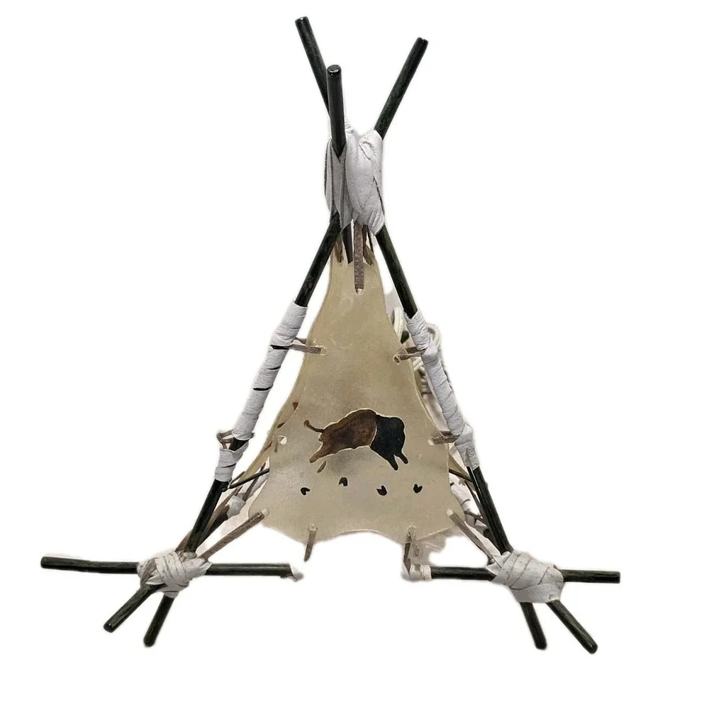 🏕️ Vintage Native American Teepee Lamp EUC Western Southwestern‎ Decor